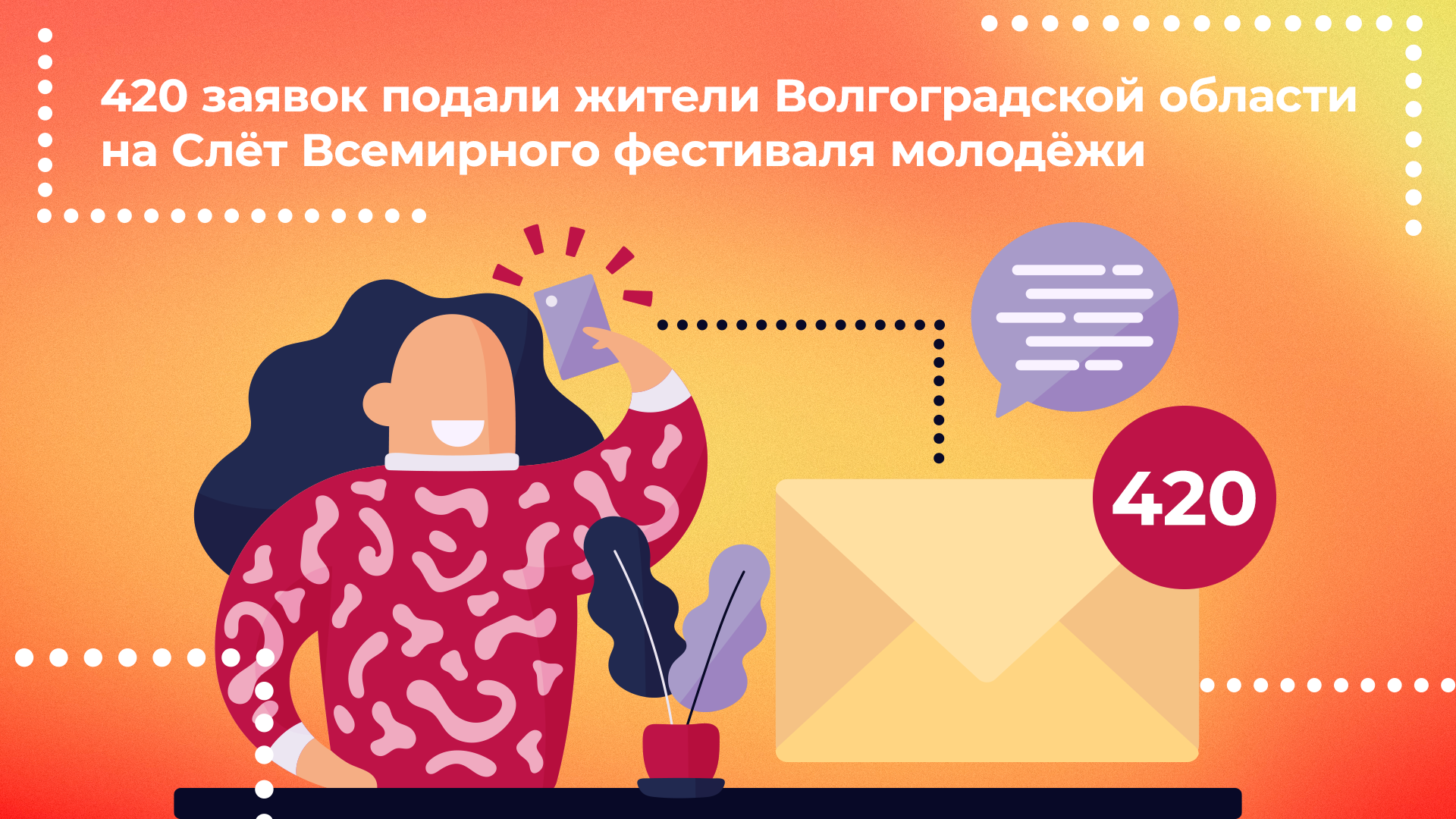 420 заявок подали жители Волгоградской области на Слёт Всемирного фестиваля молодёжи